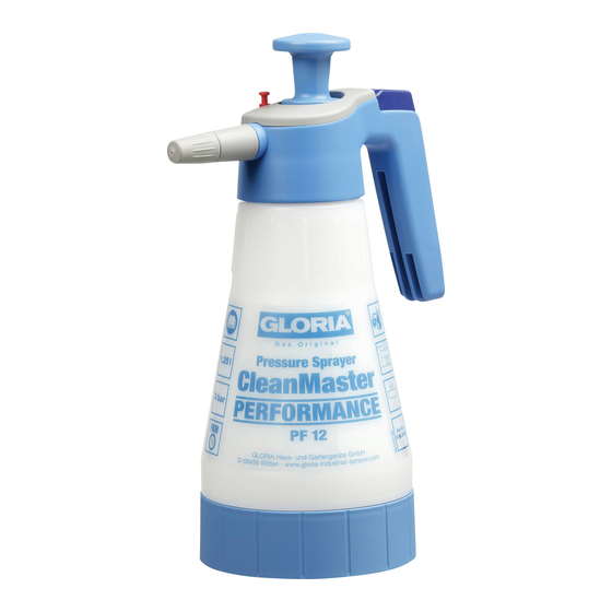 Gloria CleanMaster PERFORMANCE PF 12 Betriebsanleitung