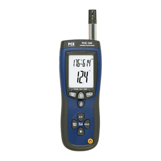 PCE Instruments 320 Bedienungsanleitung
