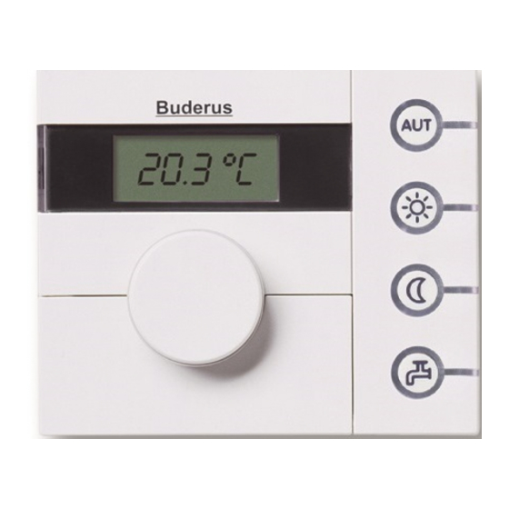 Buderus RC20 Bedienungsanleitung
