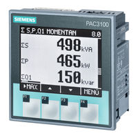 Siemens SENTRON 7KM PAC3100 Betriebsanleitung