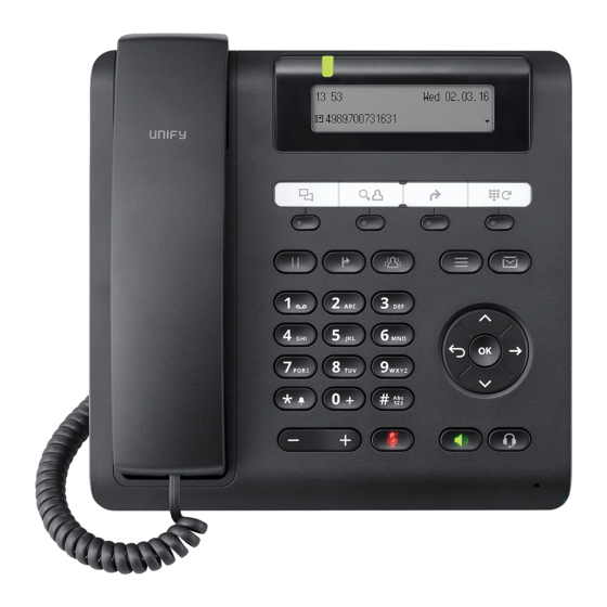 Unify OpenScape Desk Phone CP200 Bedienungsanleitung