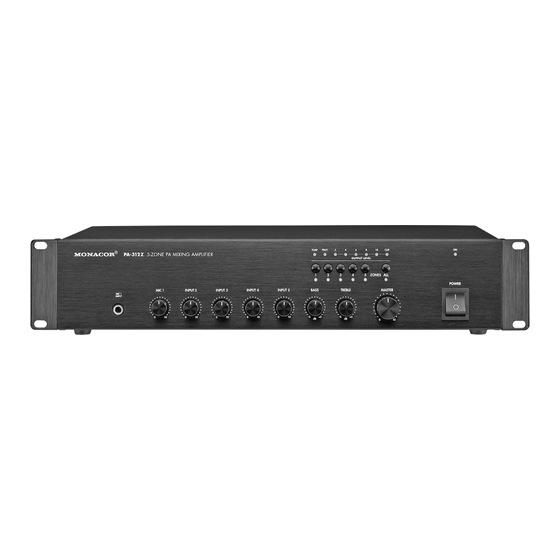 Monacor PA-312Z Bedienungsanleitung