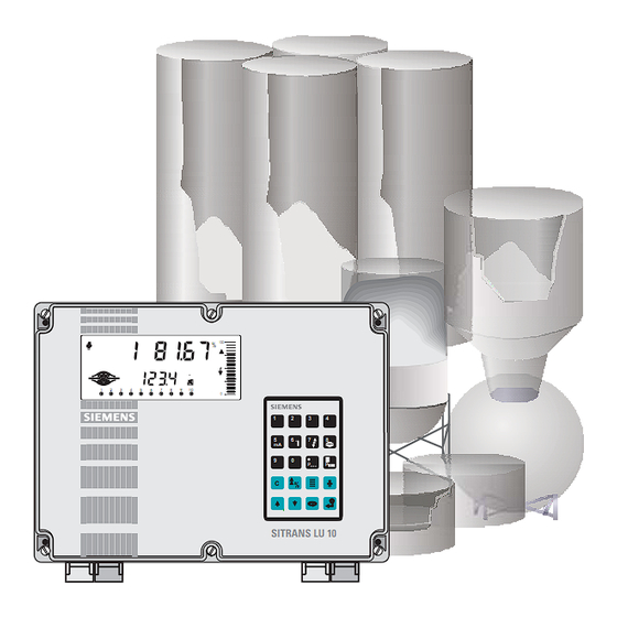 Siemens SITRANS LU 10 Betriebsanleitung
