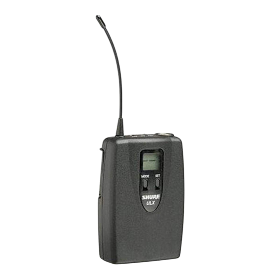 Shure ULX  M2 Bedienungsanleitung Anhang