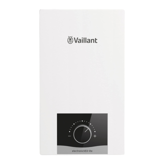 Vaillant electronicVED lite VED E 11-13/1 L O Betriebsanleitung