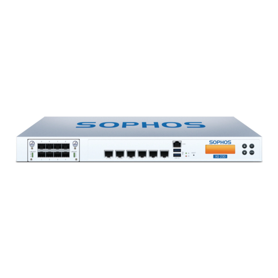 Sophos XG 210 Schnellstartanleitung