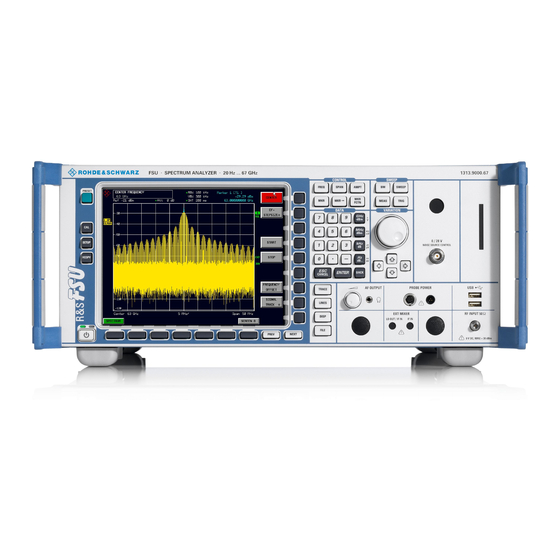 Rohde & Schwarz R&S FSU3 Handbuch