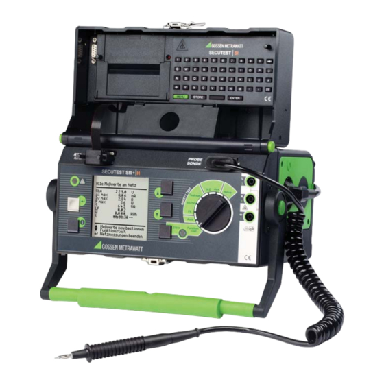 Gossen MetraWatt SECUTEST SIII+ Serie Bedienungsanleitung