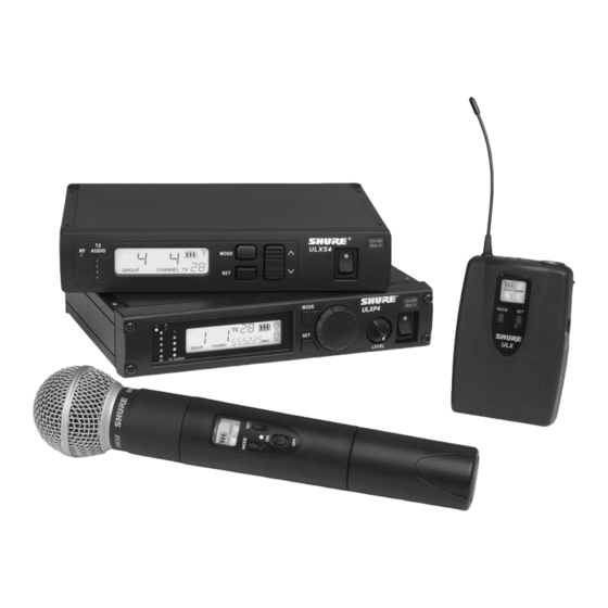 Shure ULX Bedienungsanleitung