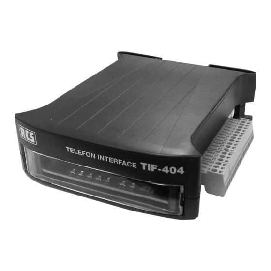 RCS TIF-404 A Bedienungsanleitung