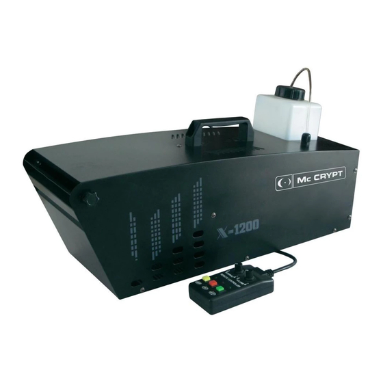 MC Crypt X-1200 Bedienungsanleitung
