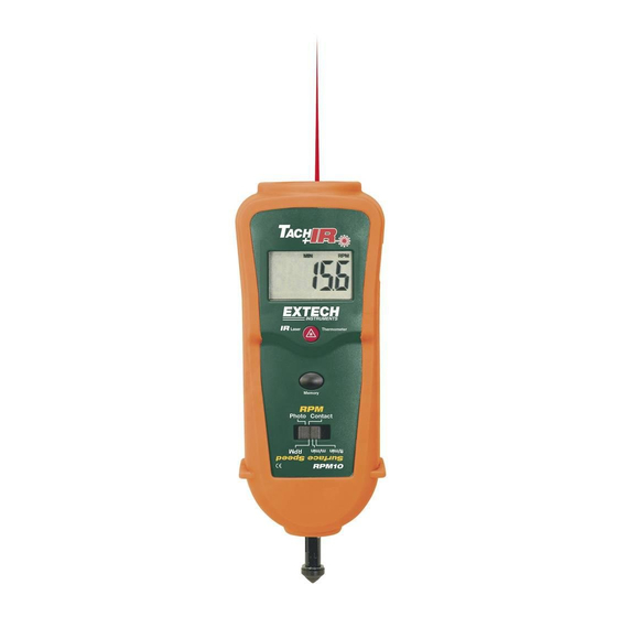 Extech Instruments RPM10 Bedienungsanleitung