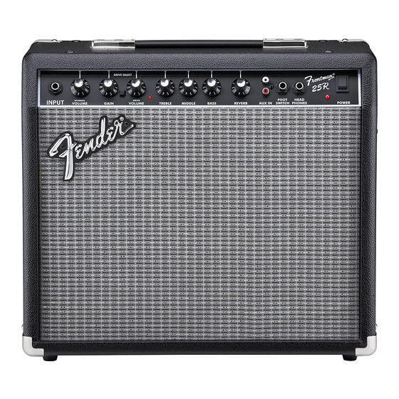 Fender Frontman 25R Bedienungsanleitung
