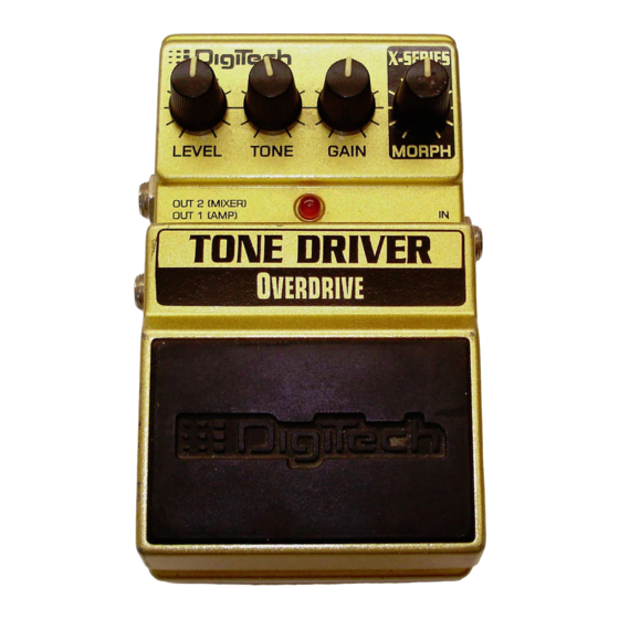 DigiTech Tone Driver Bedienungsanleitung