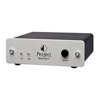 Pro-Ject Audio Systems Speed Box II Bedienungsanleitung