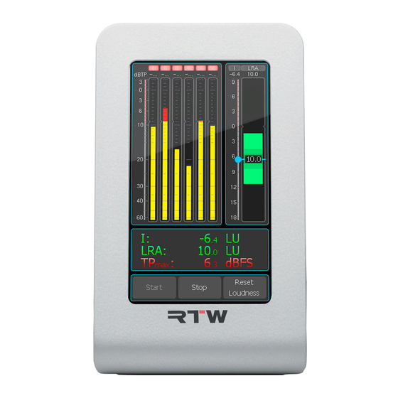 RTW TouchMonitor TM3 Smart Bedienungsanleitung