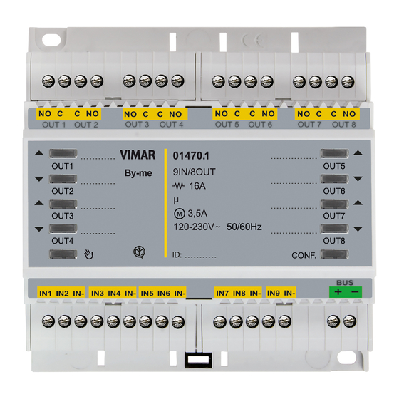 Vimar SMART AUTOMATION BY-ME PLUS 01470.1 Bedienungsanleitung