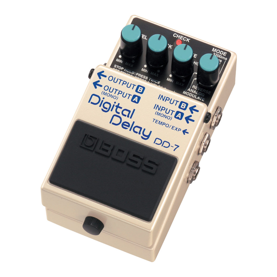 Boss DD-7 Schnellstartanleitung