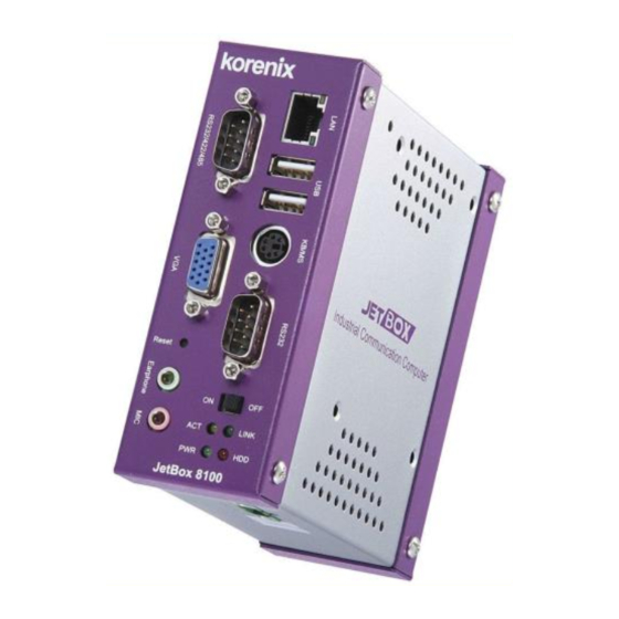 Korenix JetBox 8100 Schnellinstallationsanleitung