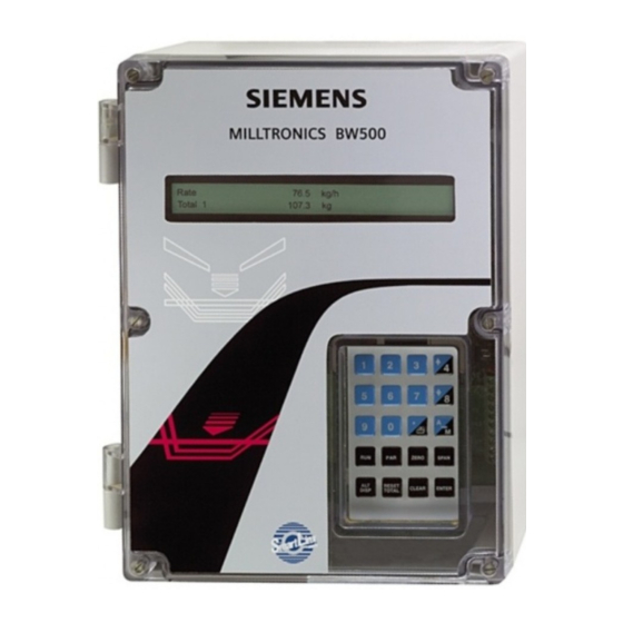 Siemens milltronics BW500 Betriebsanleitung