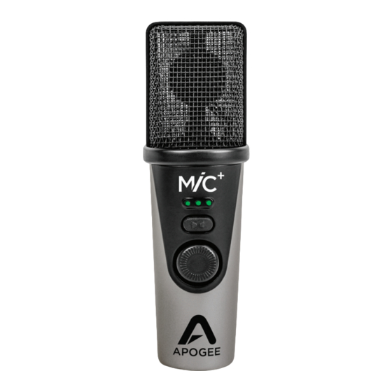 Apogee MIC+ Handbuch
