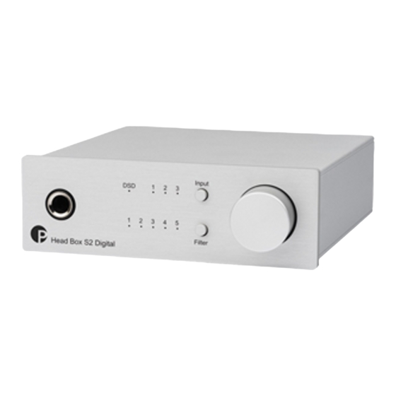 Pro-Ject Audio Systems Pro-Ject Head Box S2 Digital Bedienungsanleitung