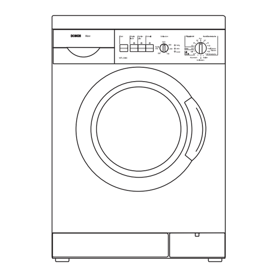 Bosch MAXX 4 WFC 2060 Gebrauchs- Und Aufstellanleitung