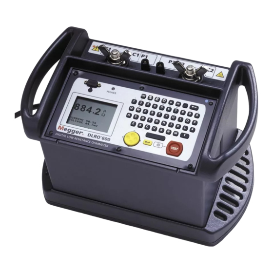 Megger DLRO 600 Bedienungsanleitung