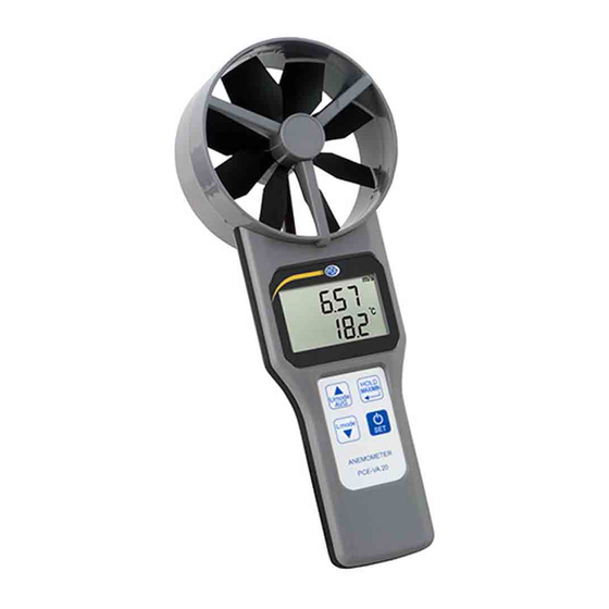 PCE Instruments VA 20 Bedienungsanleitung