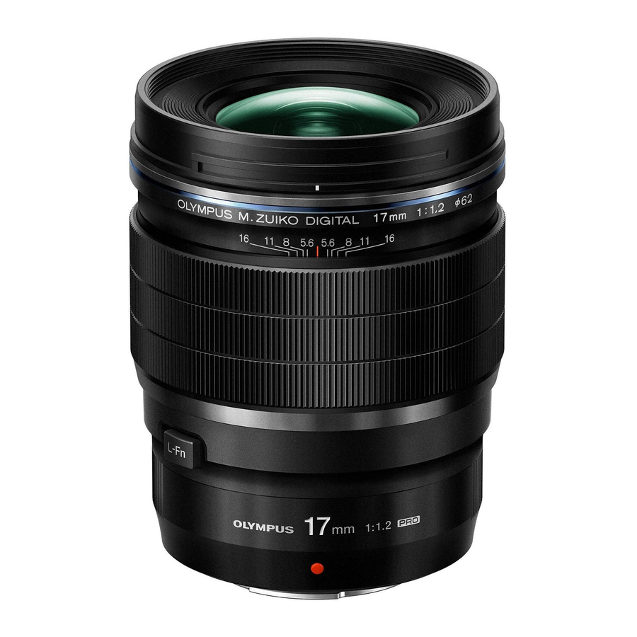 Olympus M.ZUIKO Digital ED 17mm f1.2 PRO Bedienungsanleitung