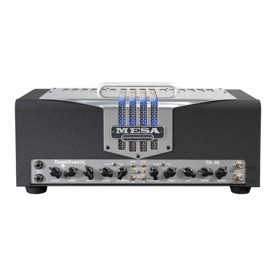Mesa/Boogie Transatlantic TA-30 Bedienungsanleitung