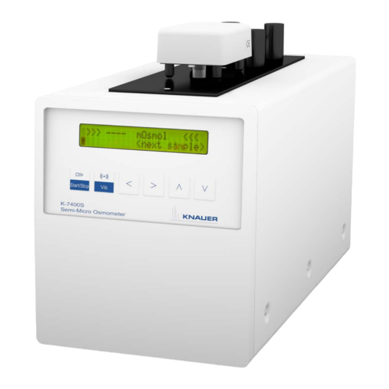 Knauer K-7400S Semi-Micro Osmometer Betriebsanleitung