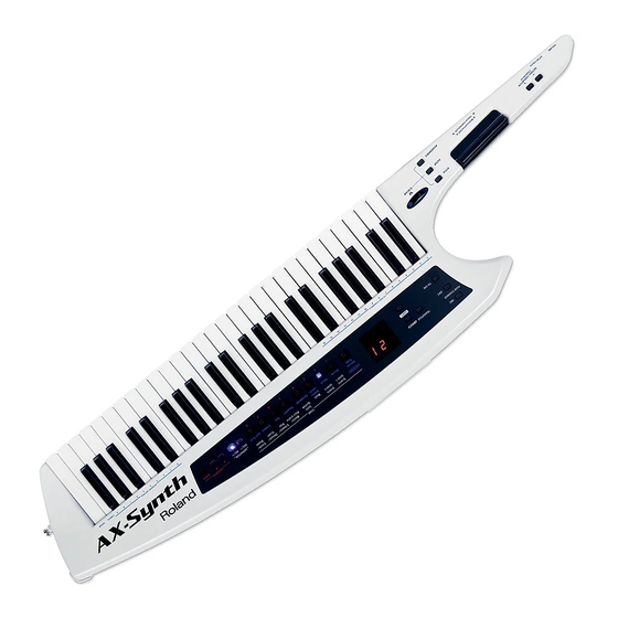 Roland AX-Synth Bedienungsanleitung