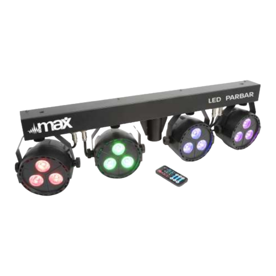 Max LED PARBAR 4-WAY 3x 4-in-1 RGBW Bedienungsanleitung