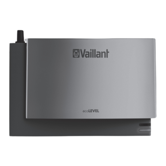 Vaillant ecoLEVEL Betriebsanleitung