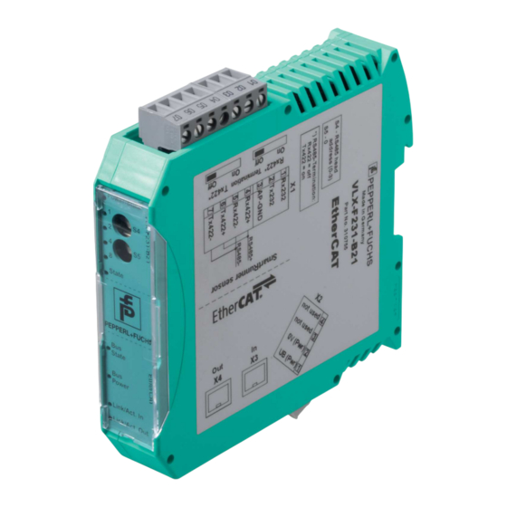 Pepperl+Fuchs VLX-F231-B21 Handbuch