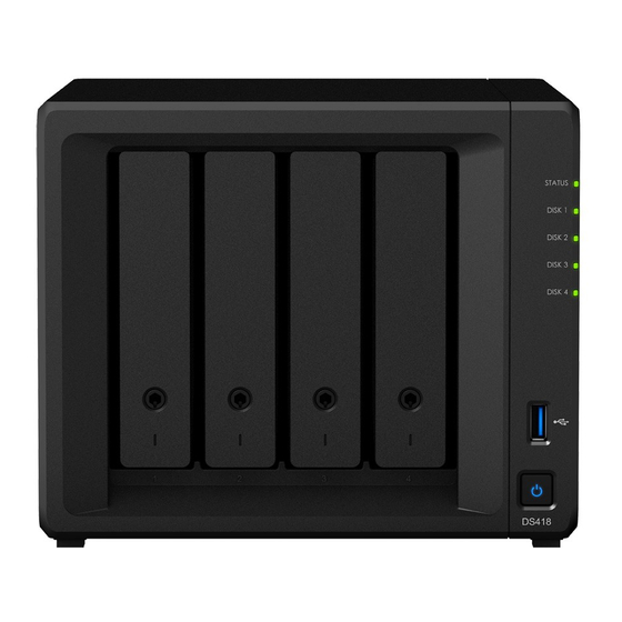 Synology DiskStation DS418 Hardware-Installationsanleitung