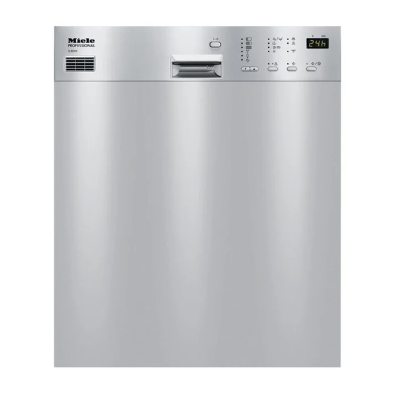 Miele PG 8052 Gebrauchsanweisung