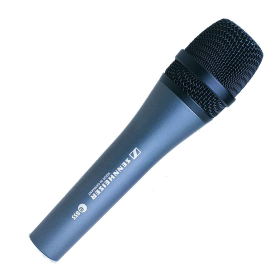 Sennheiser e855 Bedienungsanleitung