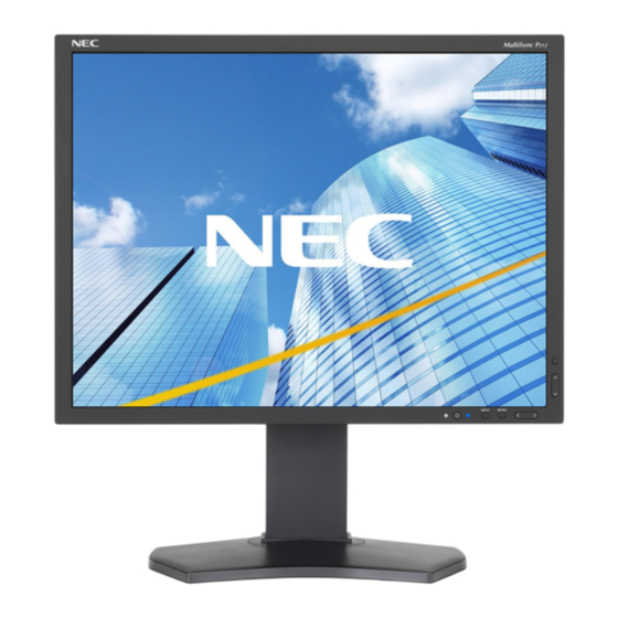 NEC MultiSync P212 Bedienungsanleitung