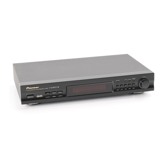 Pioneer F-208RDS Bedienungsanleitung