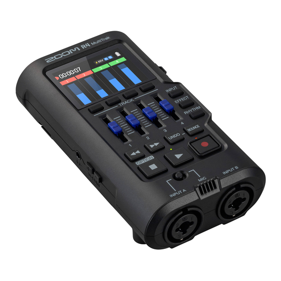 Zoom R4 MultiTrak Bedienungsanleitung