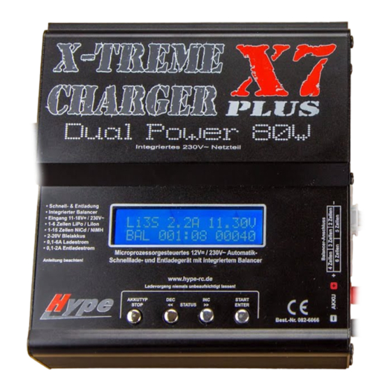 HYPE X-Treme Charger X7 Plus Bedienungsanleitung