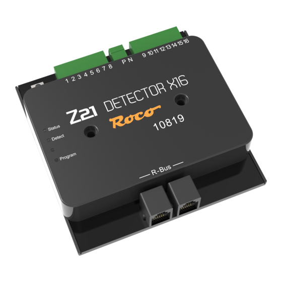 z21 Detector X16 Benutzerhandbuch