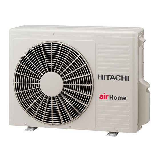 Hitachi airHome 400 RAC-DJ18WHAE Installationsanleitung