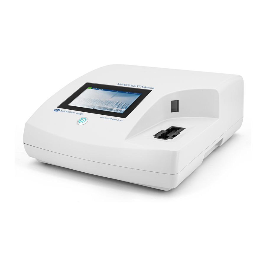 MACHEREY-NAGEL NANOCOLOR Advance Kurzanleitung