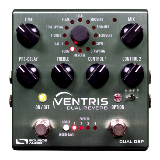Source Audio VENTRIS DEAL REVERB Schnellbedienungsanleitung