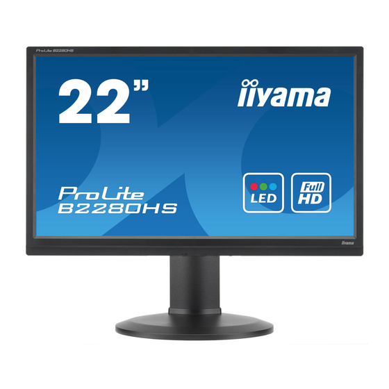 iiyama ProLite B2280HS-W1 Bedienungsanleitung