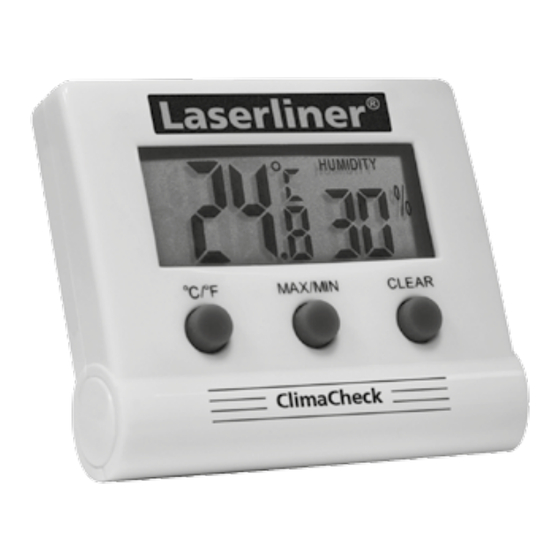 LaserLiner ClimaCheck Bedienungsanleitung