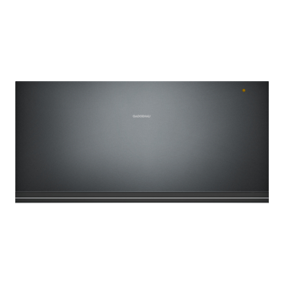 Gaggenau WSP22.1.2 Gebrauchs- Und Montageanleitung